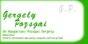 gergely pozsgai business card